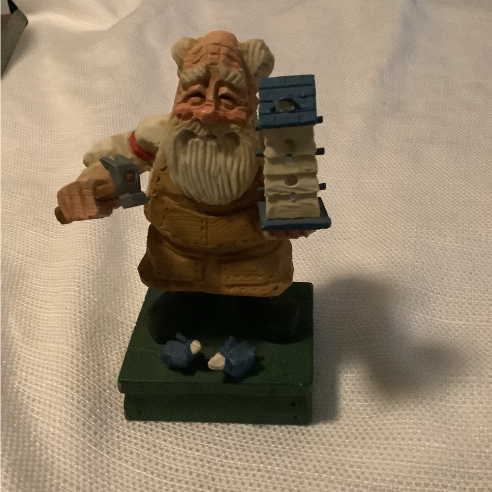 David Frykman- Santa Crafted -  Santa Figurine with Birdhouse